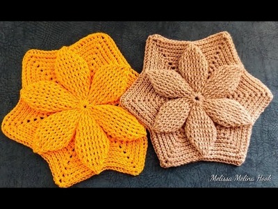 Crochet Hexagone Fleur 3D