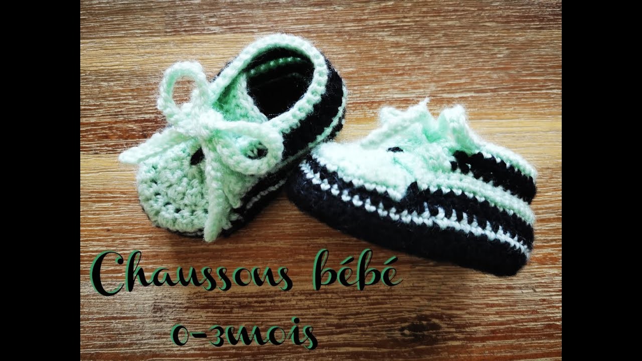 Tuto Crochet " Chaussons bébé 0-3mois"