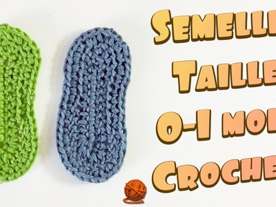 Semelles chaussons Bébé - Tuto Crochet français - Instructions - Fiche Explications