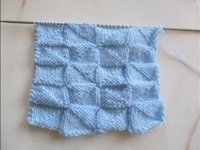 Point de Damier en diagonale au tricot - La Grenouille Tricote