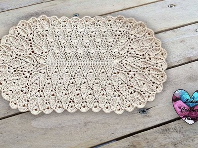 Tapis Feuilles en Relief Crochet "Lidia Crochet Tricot"