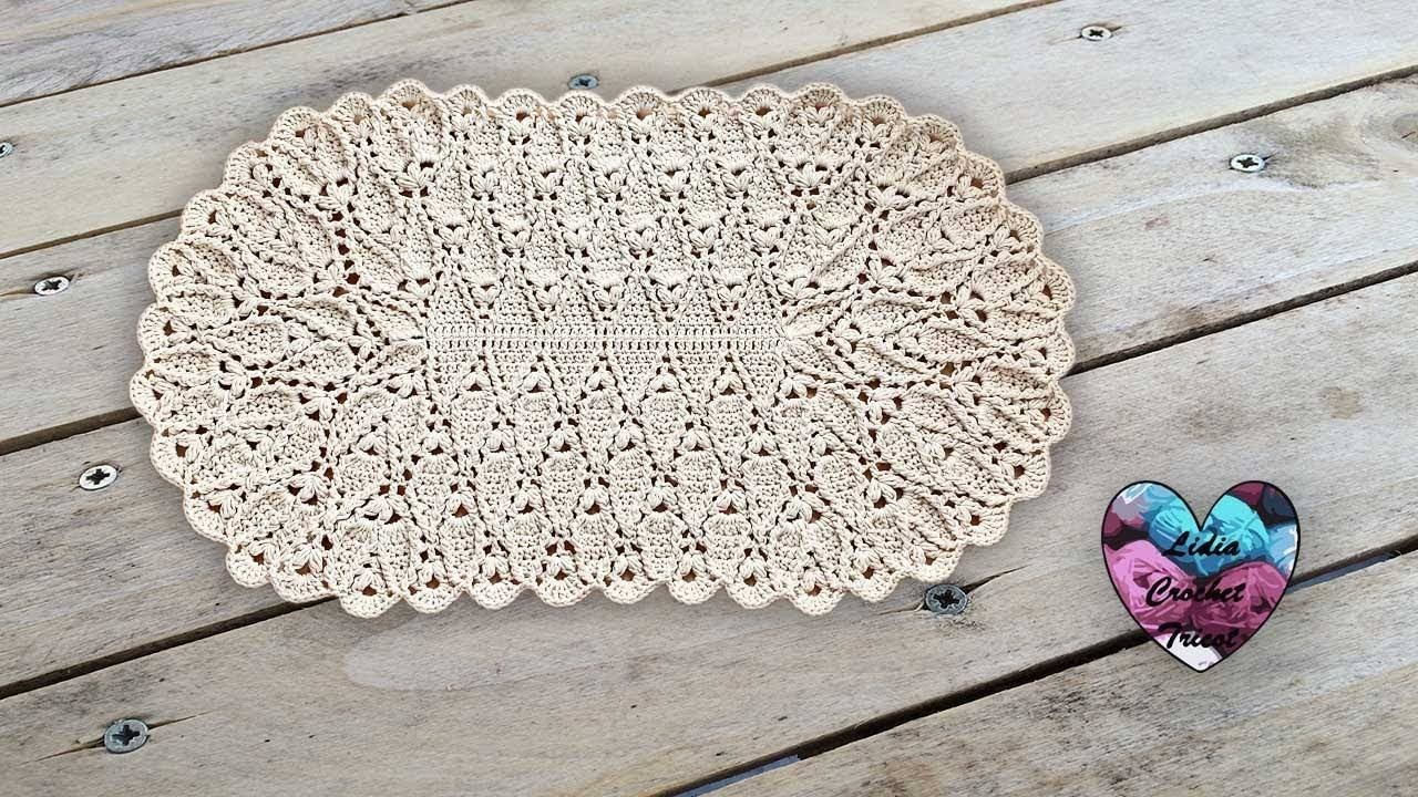 Tapis Feuilles en Relief Crochet "Lidia Crochet Tricot"