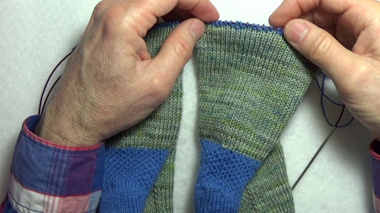 Tricoter 2 bas en commençant par le bout du pied avec 2 aiguilles circulaires - Partie 3 de 3