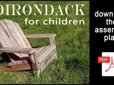 Fauteuil Adirondack en bois de palettes pour enfants - avec plans gratuits - meuble en palette