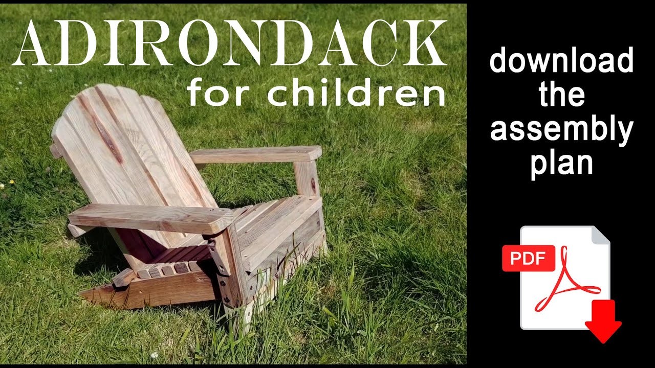 Fauteuil Adirondack en bois de palettes pour enfants - avec plans gratuits - meuble en palette