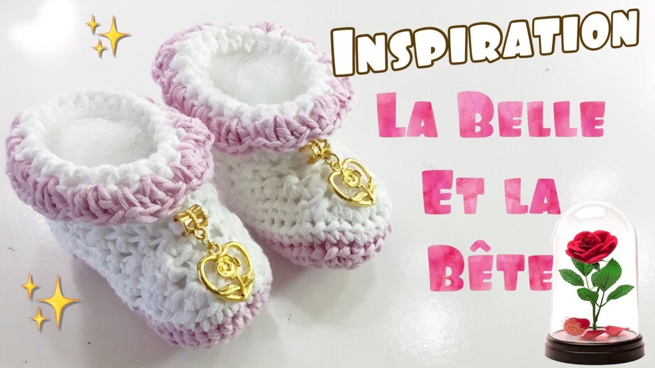 Chaussons Bébé au crochet - Inspiration Disney - Tuto facile en français - Explications - Fiche