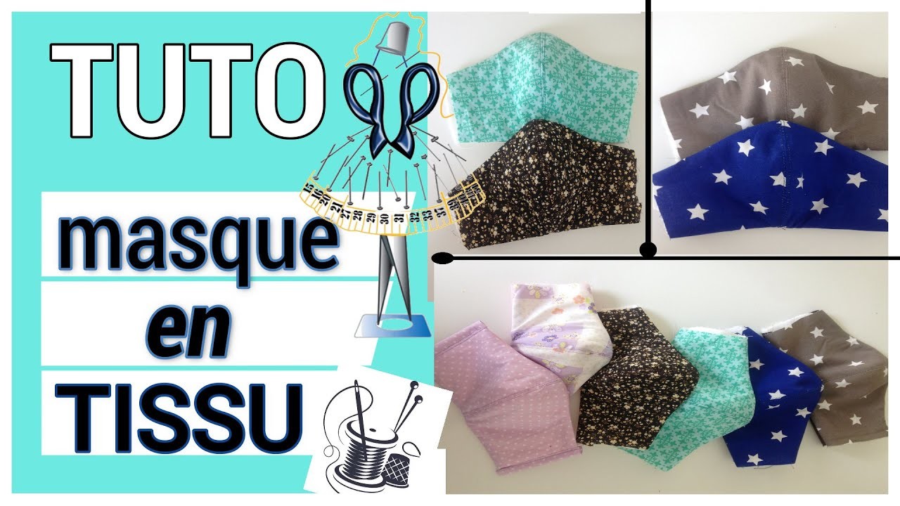Comment faire un masque en tissu ; TUTO;