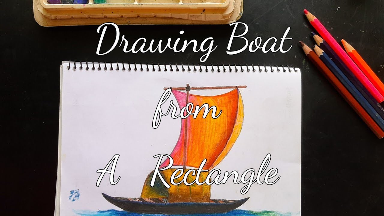 Drawing Boat from A Rectangle ( আয়ত থেকে পালতোলা নৌকা  )
