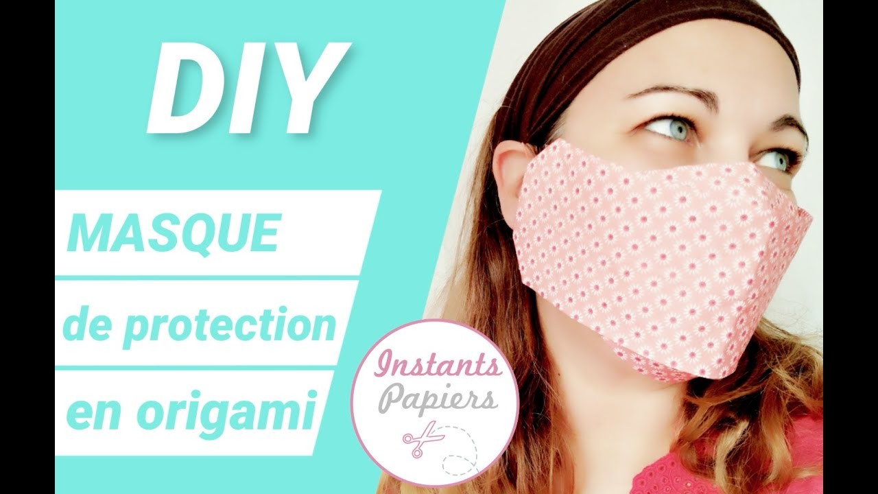 Très facile DIY masque de protection en origami - Super easy DIY origami face mask
