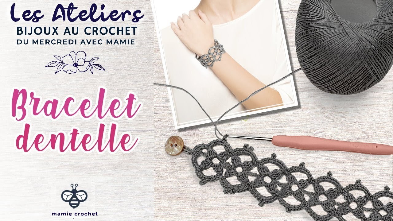 Comment faire un bracelet bohème en dentelle au crochet , tuto pas à pas