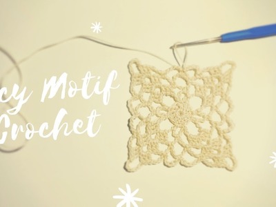 Carré dentelle au crochet en français facile | How to crochet a square lace motif easy