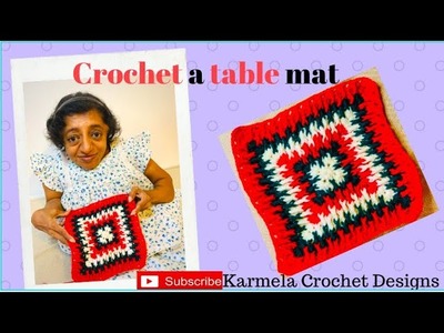 Crochet a table mat