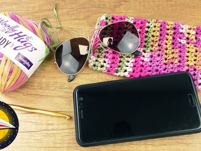 Crocheter une pochette pour Smartphone & Lunettes de soleil | Idée crochet été | Pour débutants