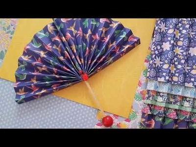 Eventail en papier origami DIY par Isado - Make a paper fan DIY by Isado