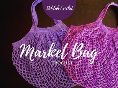 Market bag ou sac filet au crochet tuto facile | How to crochet a market net bag reusable easy