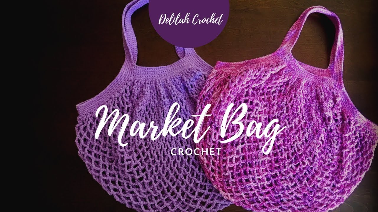 Market bag ou sac filet au crochet tuto facile | How to crochet a market net bag reusable easy