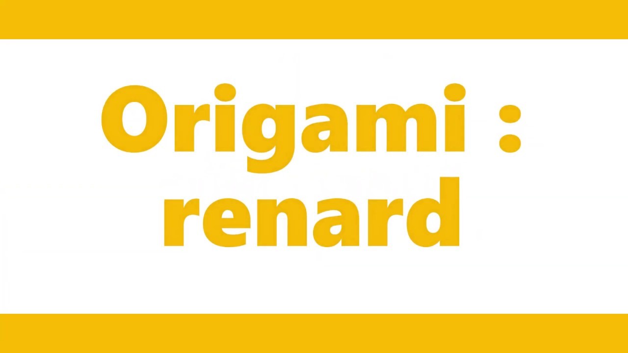 Origami : renard