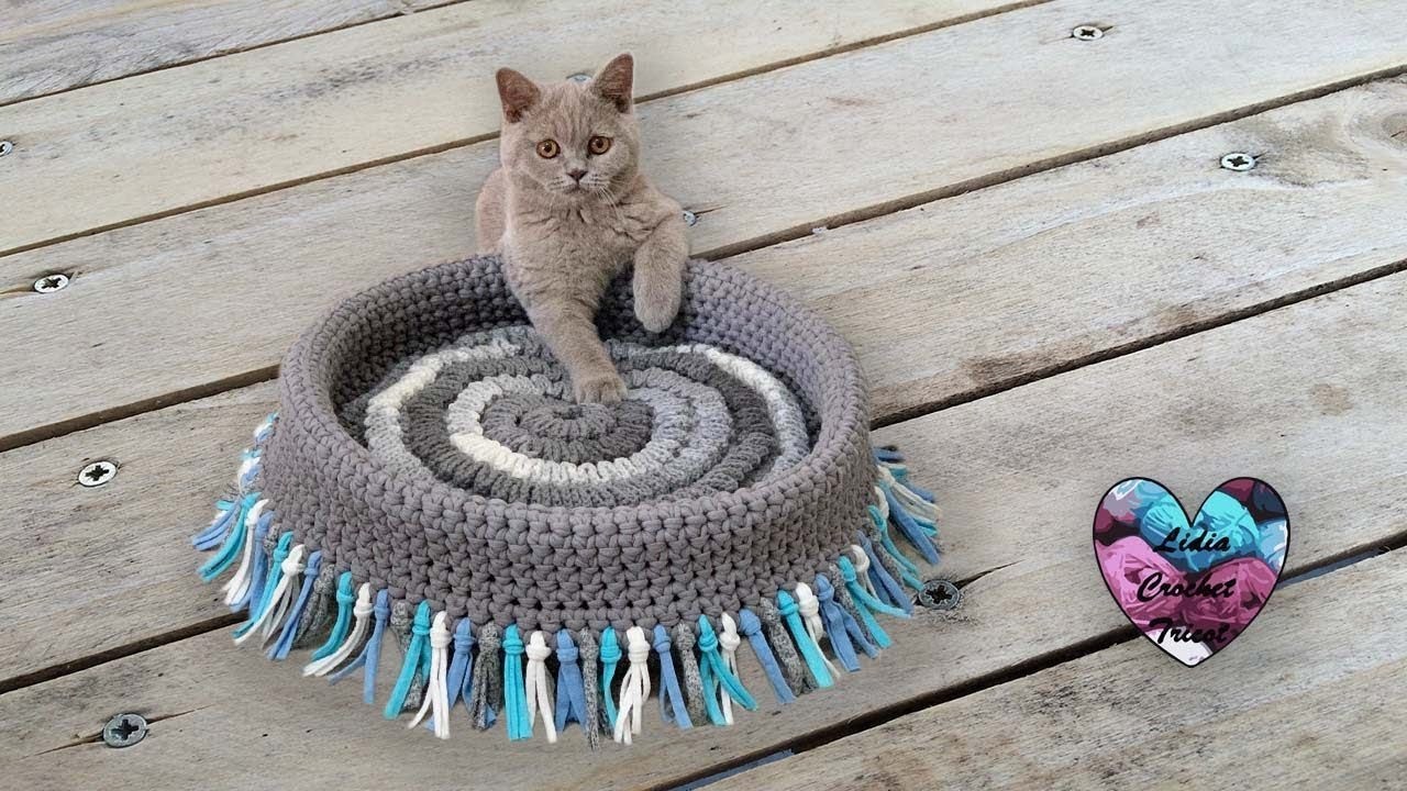 Panier à chat Crochet Facile "Lidia Crochet Tricot"