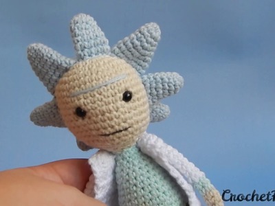 Rick Sanchez crochet doll, toy plush character.