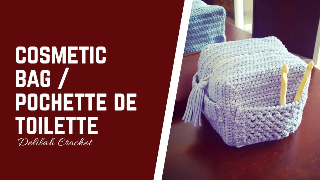 Sacoche cube de toilette et maquillage au crochet tuto facile | Easy Crochet Cosmetic bag partie 2