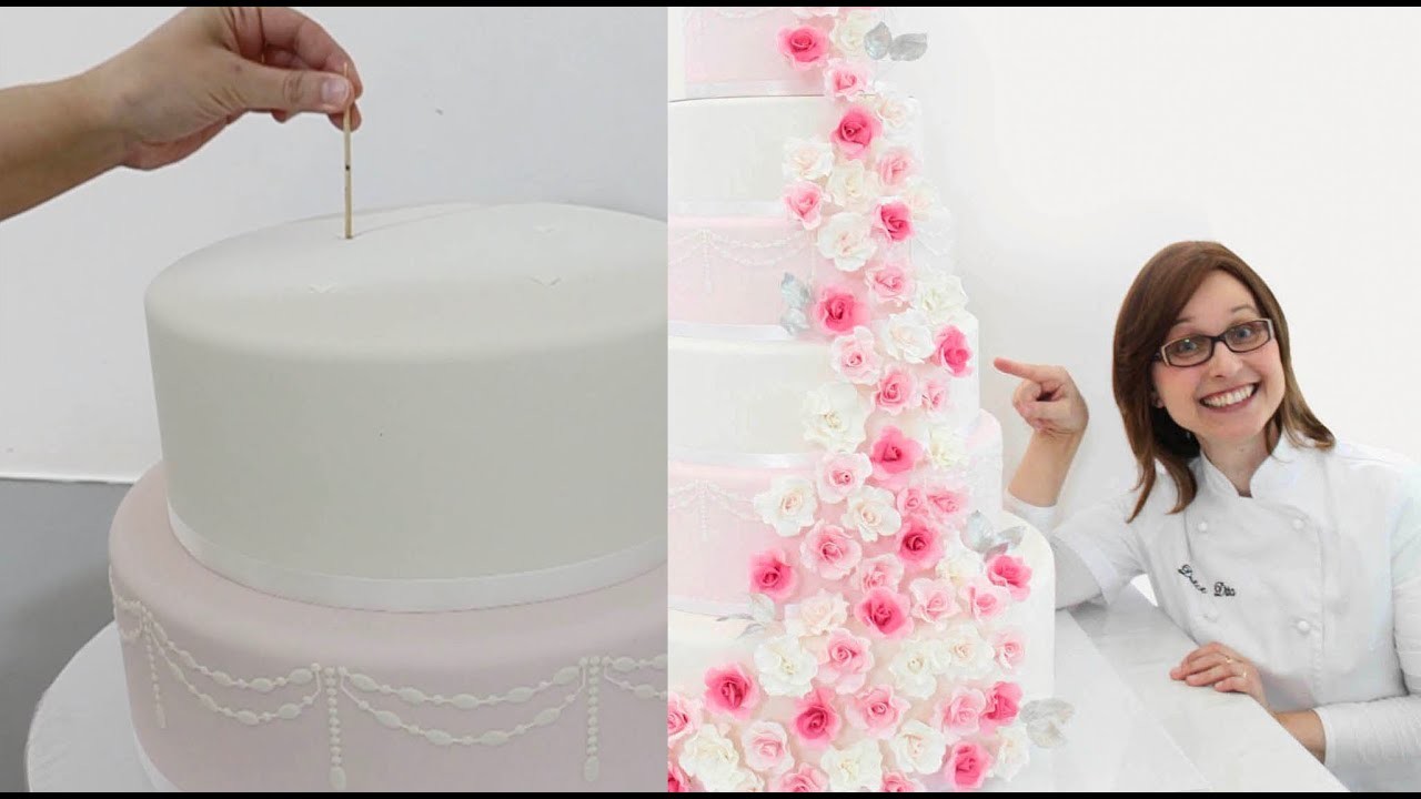 ???? STRUCTURE ET MONTAGE d'une Pièce Montée de Mariage Pâte à sucre. Wedding Cake Structure Tutorial