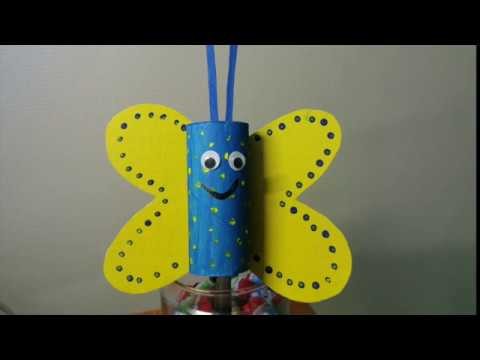 TUTO - Papillon avec rouleau de papier toilette - BRICOLAGE