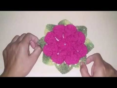 Flor camélia.Ateliê Rose Crochet