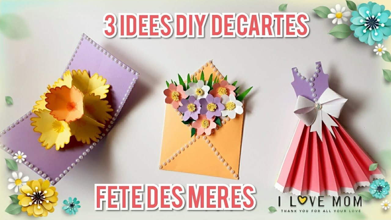 DIY Cartes | 3 idées de cartes pour la Fête des Mères | Facile et rapide | Scrapbookingbysissi