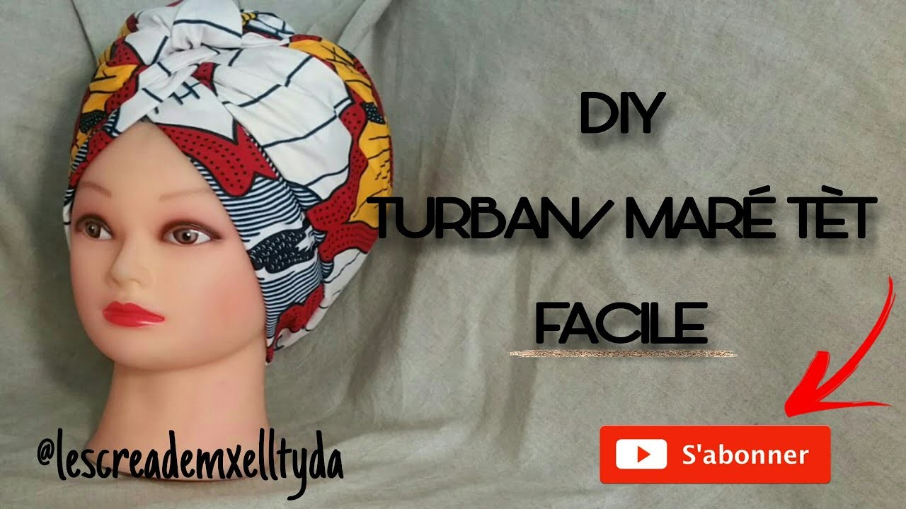 Diy comment coudre un turban en wax simple et rapide. how to sew an Ankara turban