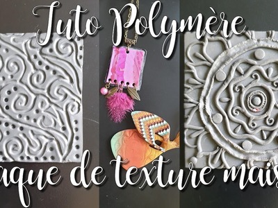 Tuto Polymère : comment réaliser une plaque de texture maison + 2 bijoux