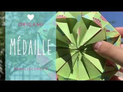 Origami facile - Une médaille