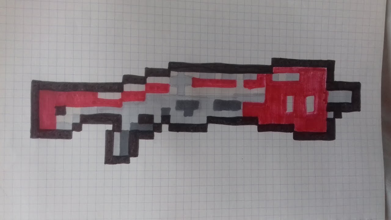 [Tuto] Comment dessiner le pompe tactique de Fornite en (PIXEL ART)
