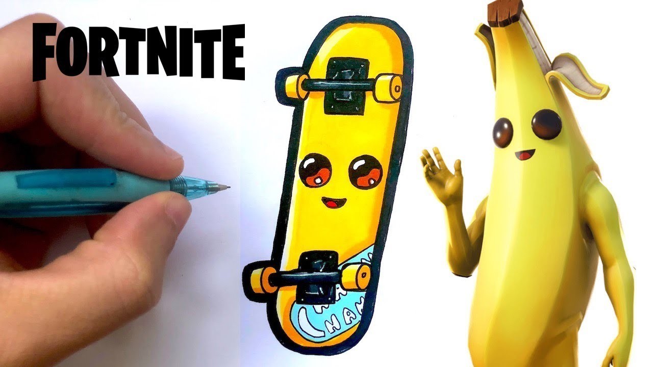 TUTO DESSIN SKATE BANANE FORTNITE