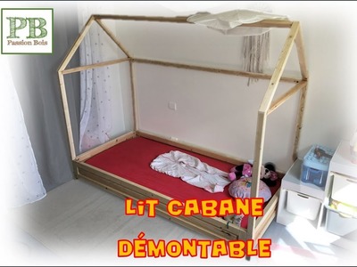 Lit cabane démontable. hut bed (DIY)