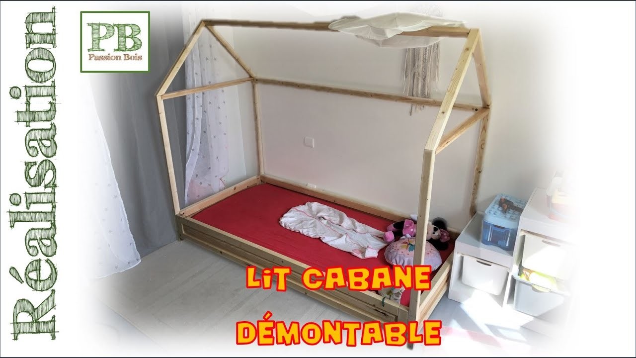 Lit cabane démontable. hut bed (DIY)