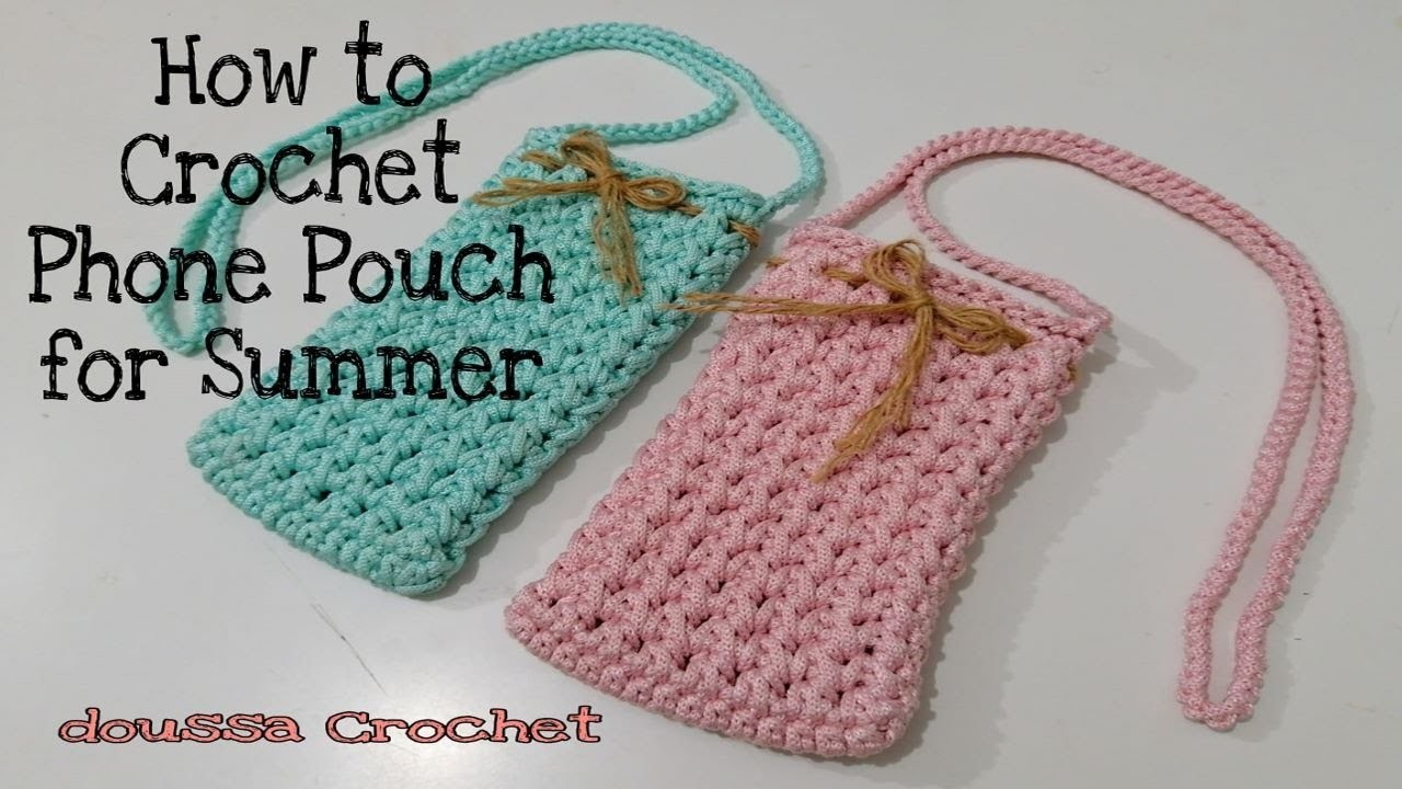 How To Crochet Phone Pouch -Patterns For Beginners *Pochette pour téléphone en crochet