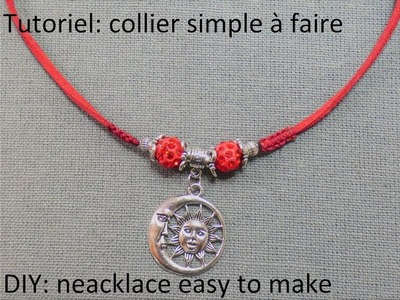 Tutoriel: collier facile à faire (DIY: neacklace easy to make)