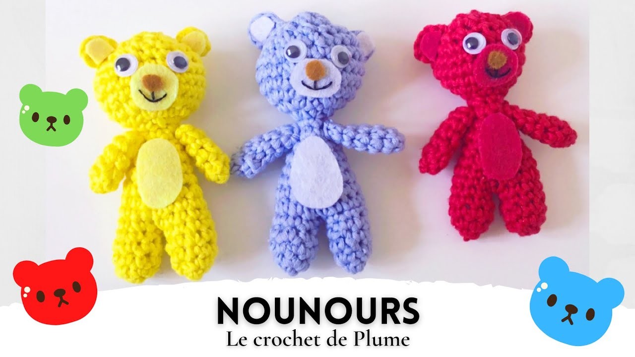 Ours au crochet - Tuto en français Fiche Explications - Amigurumi - Oso Bear - Nounours Personnage