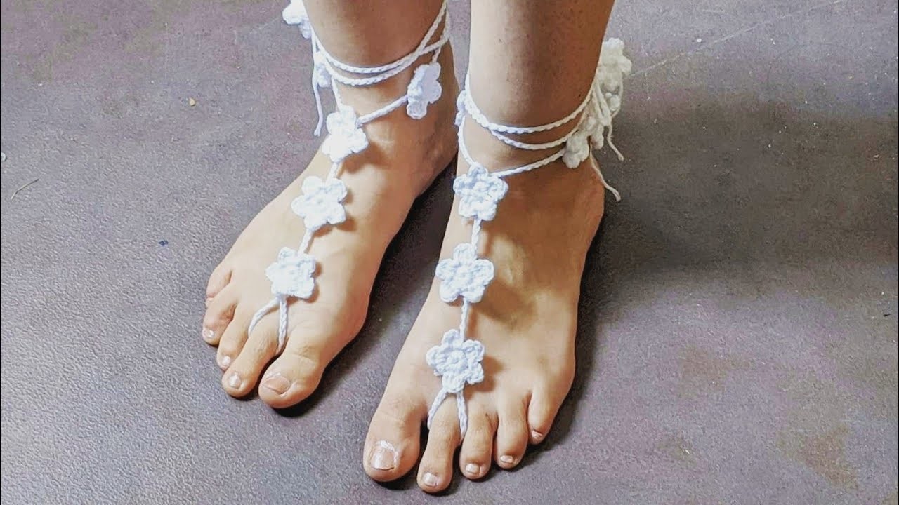 Bijoux de pieds barefoot au crochet