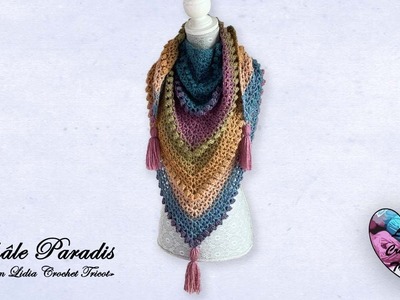Châle "Paradis" Crochet "Lidia Crochet Tricot"