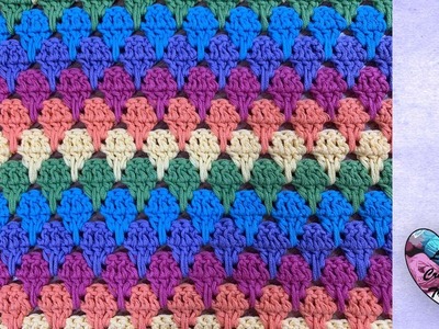 Point Relief Arc en ciel Crochet "Lidia Crochet Tricot"