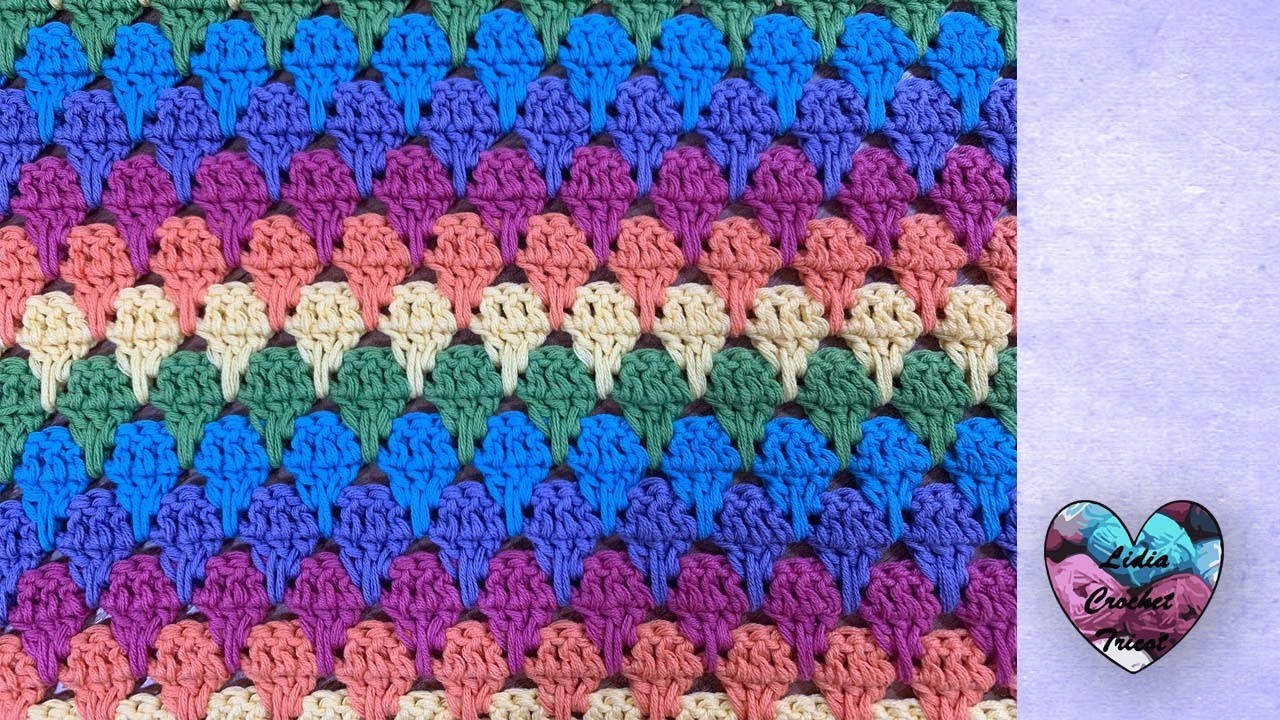 Point Relief Arc en ciel Crochet "Lidia Crochet Tricot"
