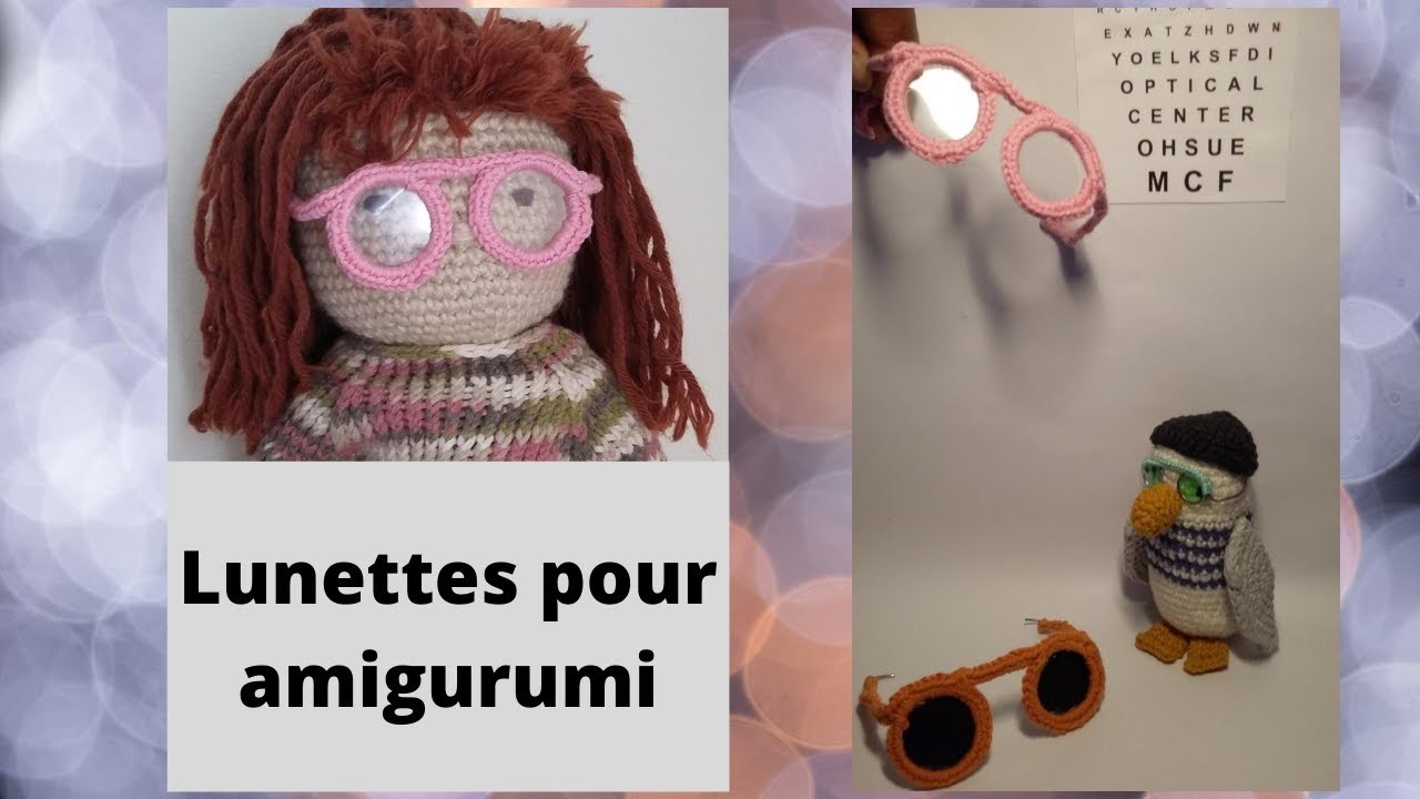 DIY lunettes pour amigurumi ** amigurumi glasses ** tutoriel facile crochet