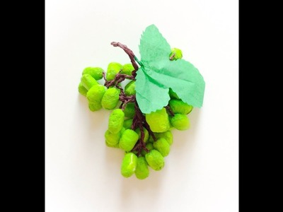 Fabriquer une grappe de raisin en papier. Make a bunch of grapes in paper.