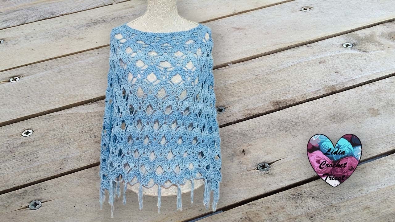 Poncho Cape Crochet "Mariposa" "Lidia Crochet Tricot"
