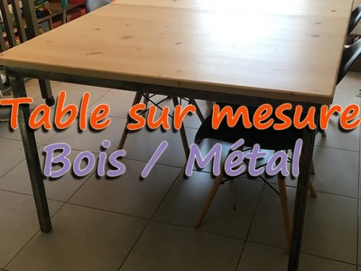Table Bois et métal, style industriel #DIY #metal #bois