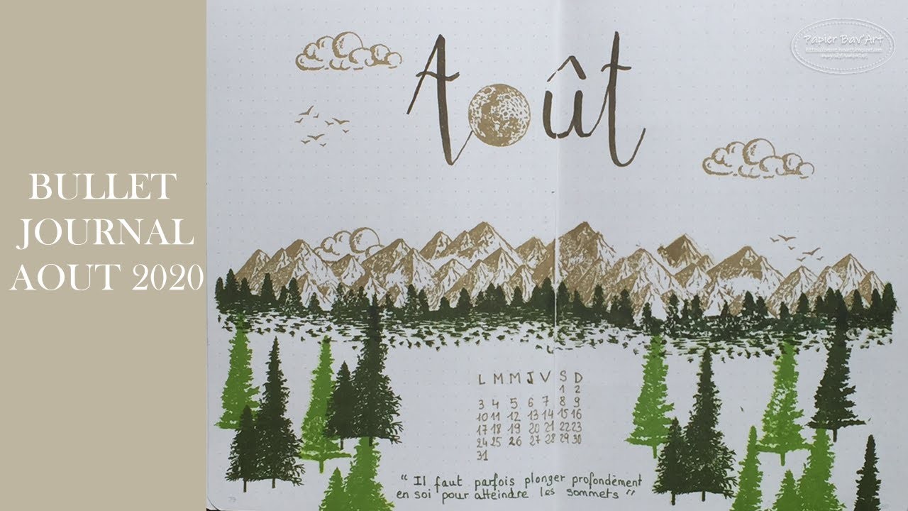Bullet Journal Août 2020 de Papier Bav’Art