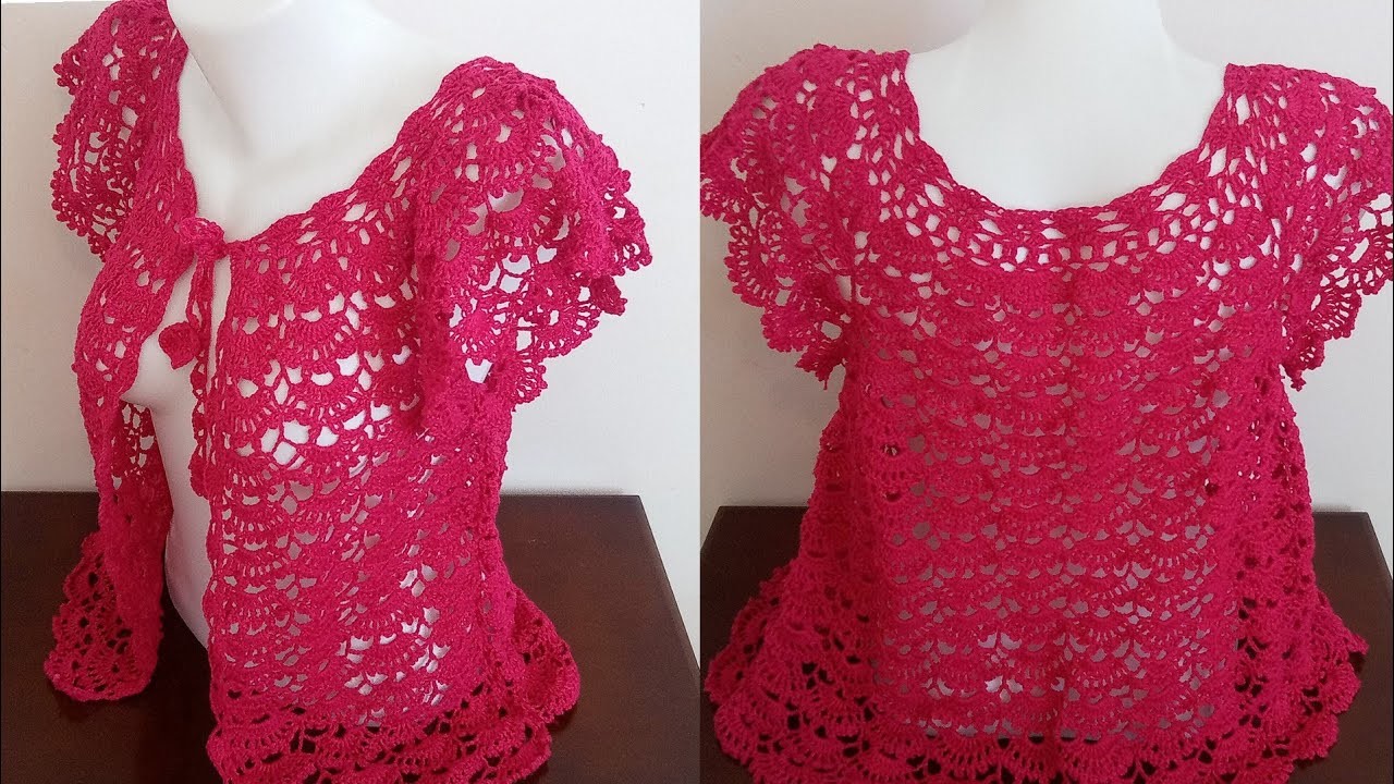 جيلي كروشي مع خطوات الشرح crochet gilet