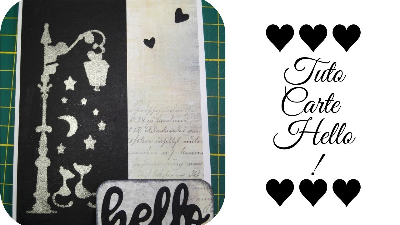 Tuto Carte Hello avec des chutes de papier !