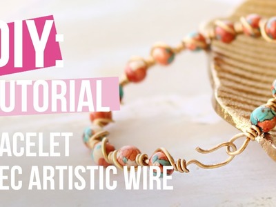 Bijoux à faire soi-même : bracelet avec des perles en pierre naturelle et de l’Artistic Wire